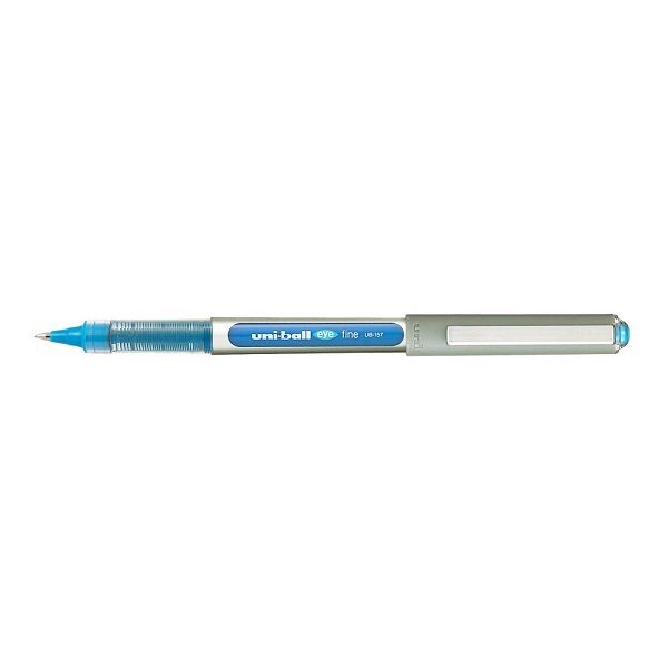 Uni-Ball Eye Fine Roller Pen, Light Blue (UB157) Pack -12