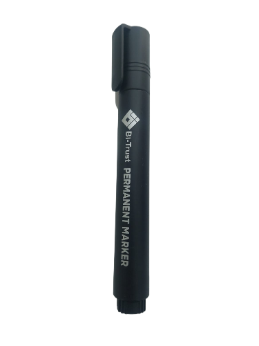 BI-TRUST Permanent Marker Chisel Black (Pack Of 12 Pc)