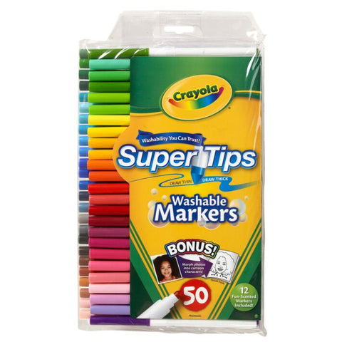 Crayola SuperTips Washable Markers Pkt-50