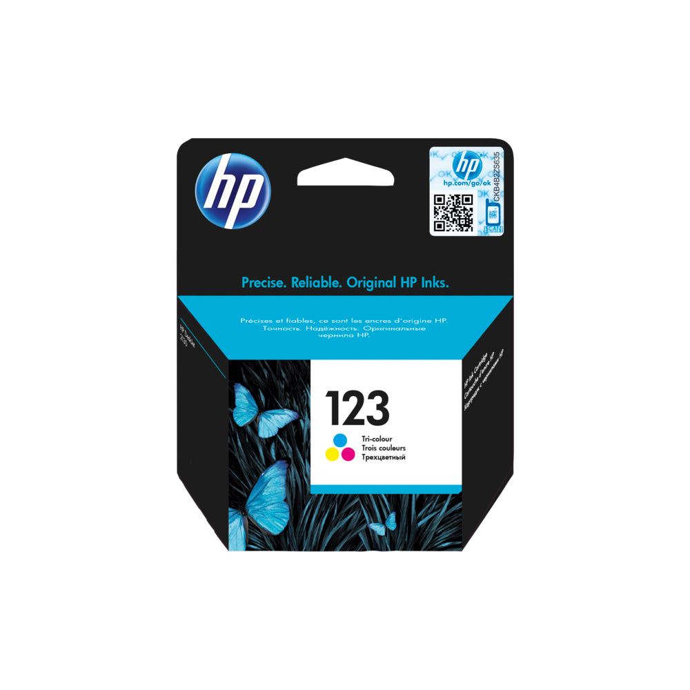 HP 123 Tri-Color Original Ink Cartridge (F6V16AE)...