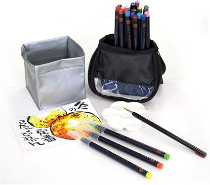 Akashiya Sai Watercolor Brush Pen & Drawing Set (CA550S-DE)