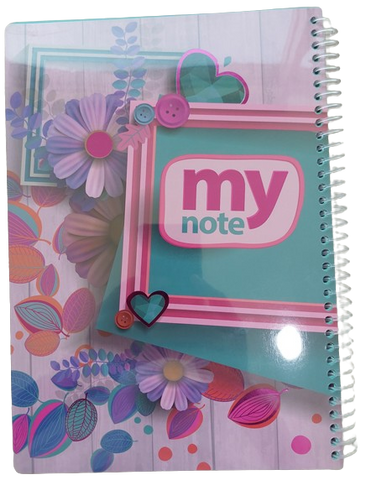 Class Fancy Fashion Spiral NoteBook A4 100 Sheets