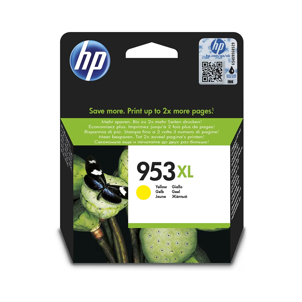 HP 953XL High Yield Yellow Original Ink Cartridge (F6U18AE)...