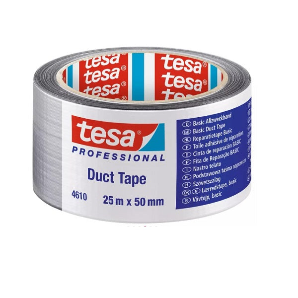 Tesa Duct Tape, 25m x 50mm, Grey.