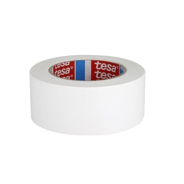 Tesa Standard Polyethylene Coated Cloth tape, 25m x 50mm, White.