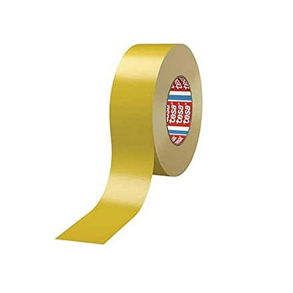 Tesa Standard Polyethylene Coated Cloth tape, 25m x 50mm, Yellow.