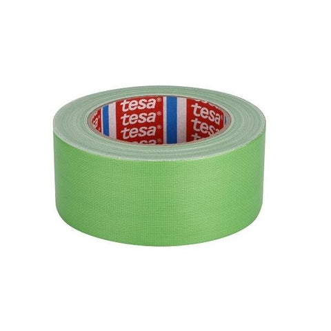 Tesa Standard Polyethylene Coated Cloth tape, 25m x 50mm, Green.