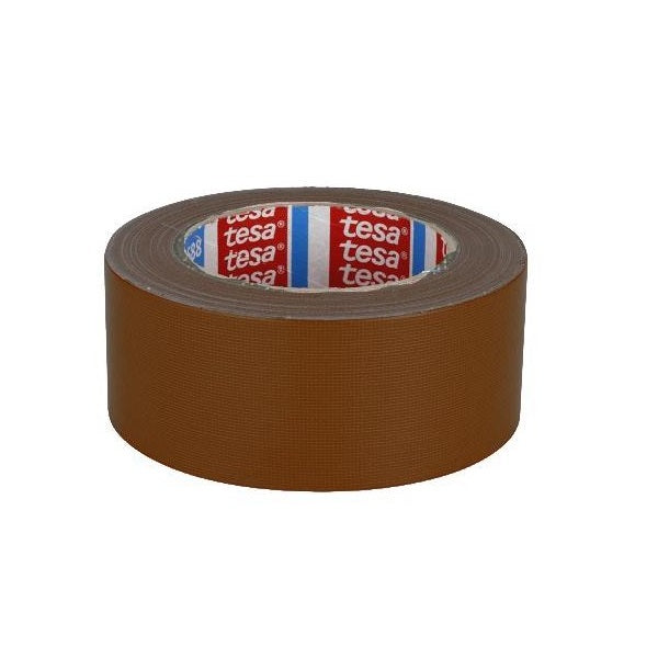 Tesa Standard Polyethylene Coated Cloth tape, 25m x 50mm, Brown.