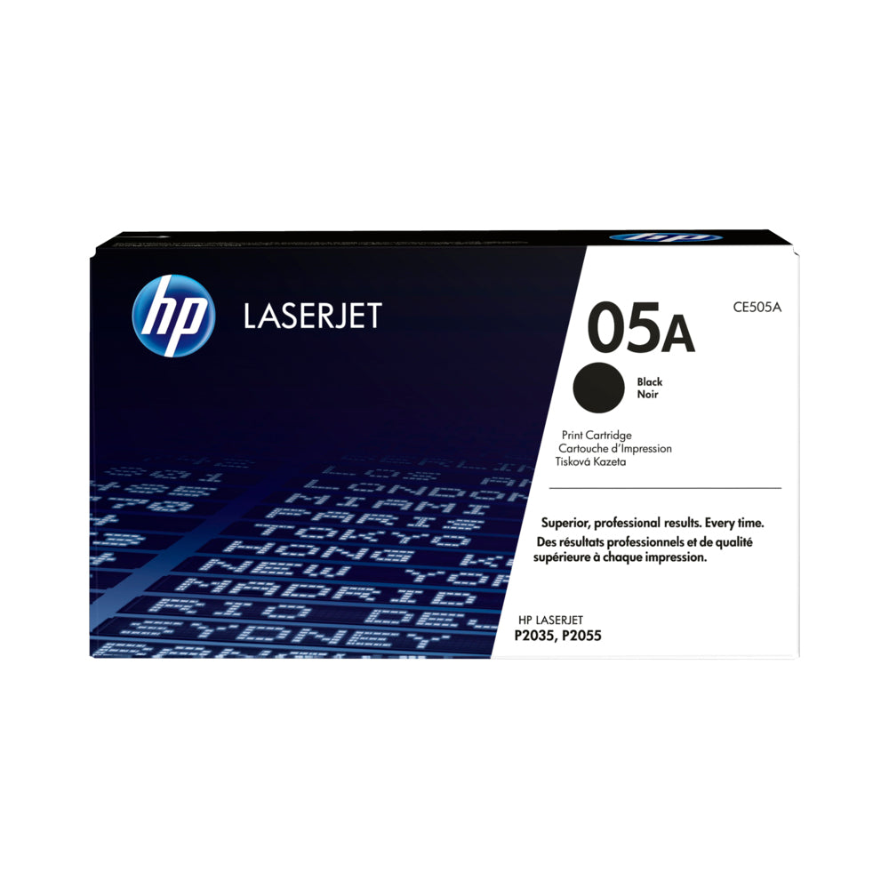 HP 05A Black Original LaserJet Toner Cartridge (CE505A)...