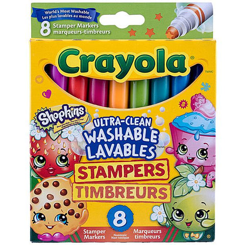 Crayola - 8 Shopkins Ultra clean Washables Stampers.