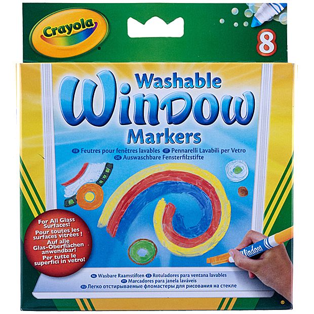 Crayola - 8 Washable Window Markers.