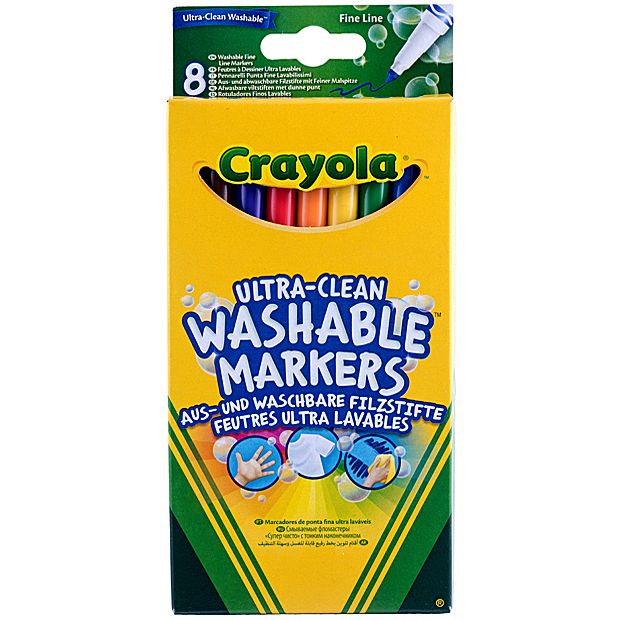 Crayola - 8 Ultra Clean Washable Markers.