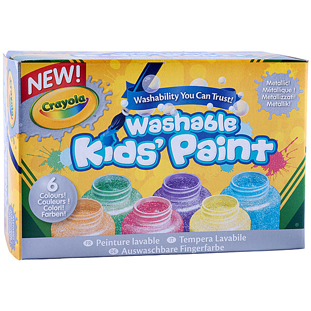 Crayola - 6 Washable Kid's Paint (Metallic).