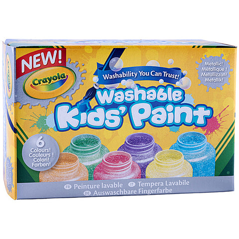 Crayola - 6 Washable Kid's Paint (Metallic).