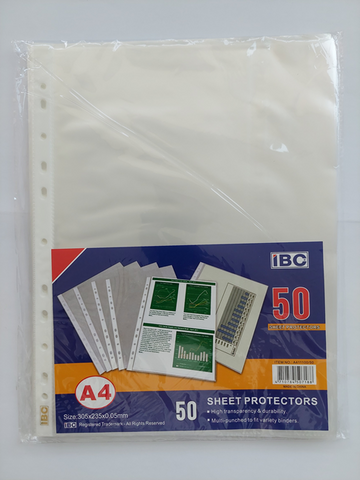 IBC Sheet Protectors Pack of 50 Pcs