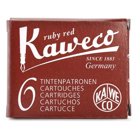 Kaweco Ink Cartridges 6 Pieces Ruby Red.