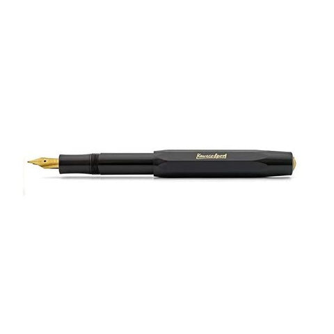 Kaweco CLASSIC SPORT Fountain Pen, Black, with Extra Broad Nib (1.3 mm).