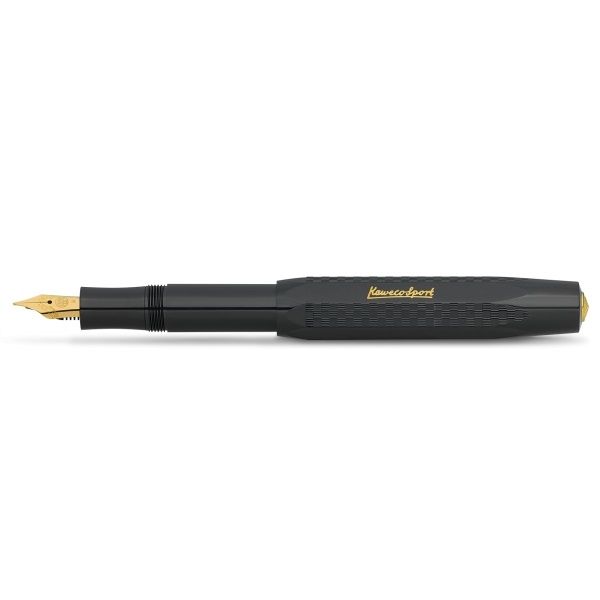 Kaweco CLASSIC SPORT Chess Fountain Pen, Black, with Medium Nib (0.9 mm).