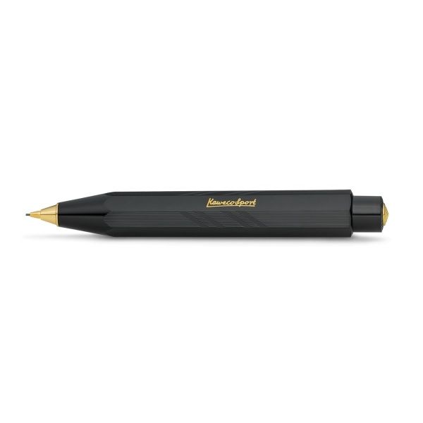 Kaweco CLASSIC SPORT Guilloche Mechanical Pencil, Black (0.7 mm).