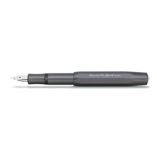 Kaweco AL SPORT Fountain Pen, Anthracite, with Medium Nib (0.9 mm).