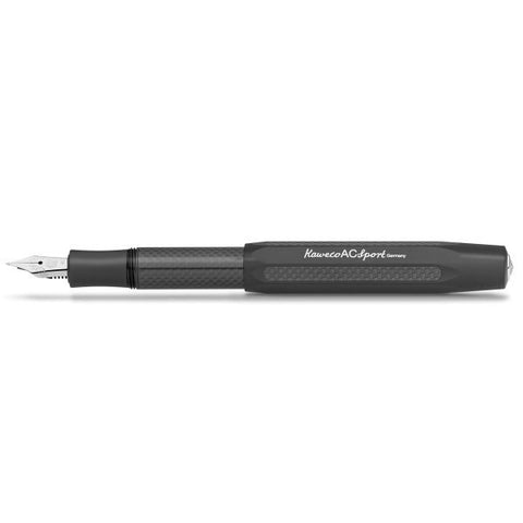 Kaweco AC SPORT Fountain Pen, Black, with Fine Nib (0.7 mm).
