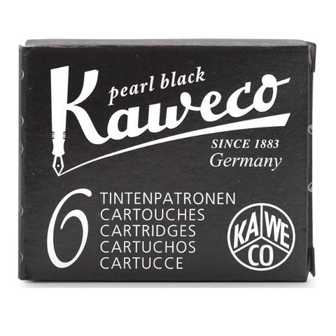 Kaweco Ink Cartridges 6 Pieces Pearl Black.