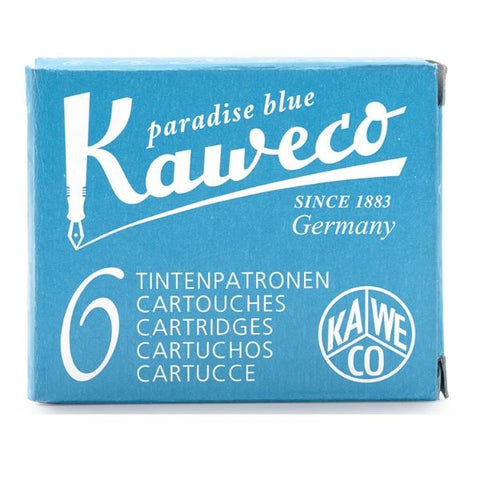 Kaweco Ink Cartridges 6 Pieces Paradise Blue.