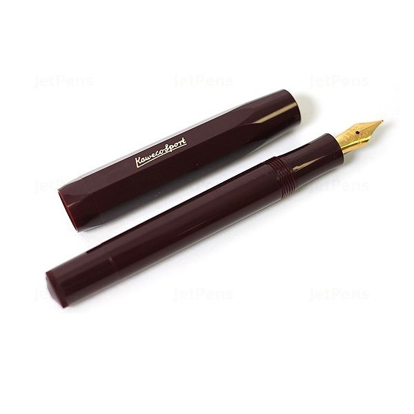 Kaweco CLASSIC SPORT Fountain Pen, Bordeaux, with Fine Nib (0.7 mm).