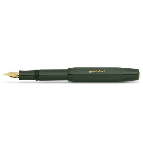 Kaweco CLASSIC SPORT Fountain Pen, Green, with Medium Nib (0.9 mm).