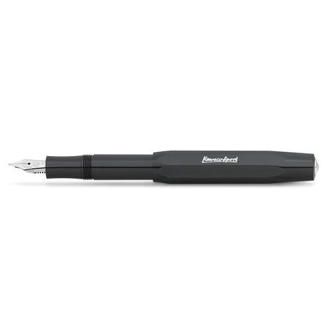 Kaweco SKYLINE SPORT Fountain Pen, Black, with Broad Nib (1.1 mm).