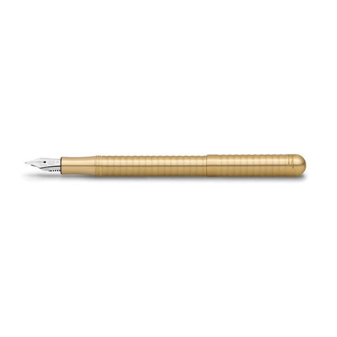 Kaweco LILIPUT Fountain Pen, Brass Wave, with Medium Nib (0.9 mm).