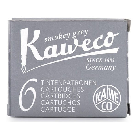 Kaweco Ink Cartridges 6 Pieces Smokey Grey.