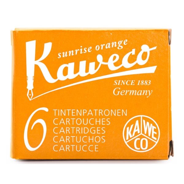 Kaweco Ink Cartridges 6 Pieces Sunrise Orange.