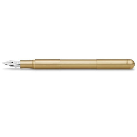 Kaweco SUPRA Fountain Pen, Brass, with Medium Nib (0.9 mm).