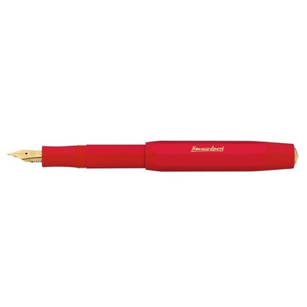 Kaweco CLASSSIC SPORT Fountain Pen, Red, with Medium Nib (0.9 mm).