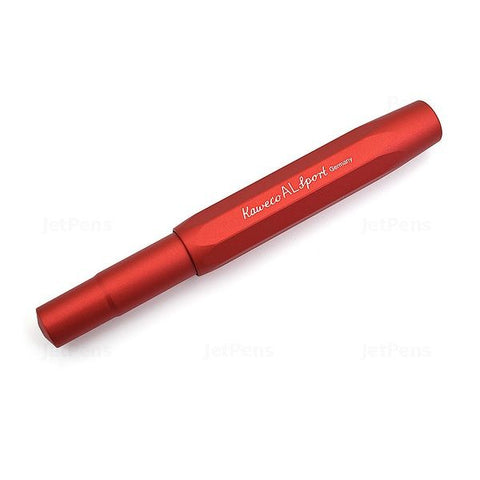 Kaweco AL SPORT Fountain Pen, Deep Red, with Medium Nib (0.9 mm).