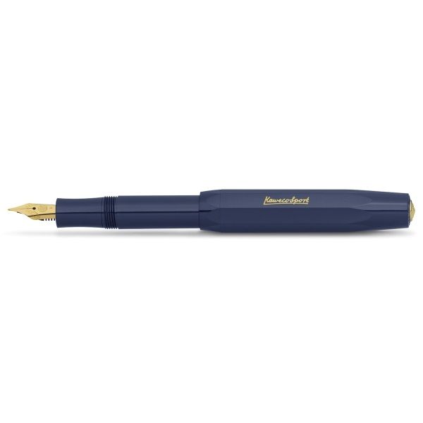 Kaweco CLASSIC SPORT Fountain Pen, Navy, with Medium Nib (0.9 mm).