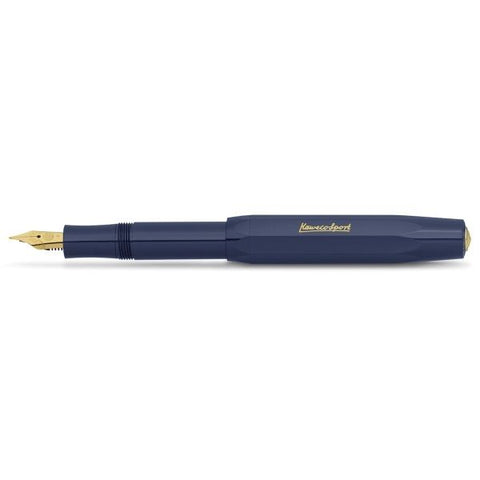 Kaweco CLASSIC SPORT Fountain Pen, Navy, with Broad Nib (1.1 mm).