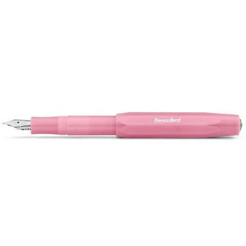 Kaweco FROSTED SPORT Fountain Pen, Blush Pitaya, with Broad Nib (1.1 mm).