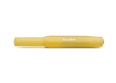 Kaweco FROSTED SPORT Fountain Pen, Sweet Banana, with Broad Nib (1.1 mm)