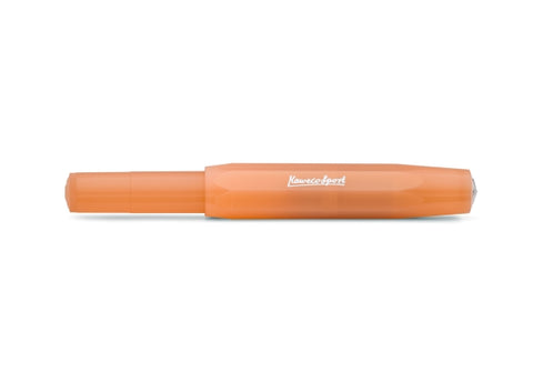Kaweco FROSTED SPORT Fountain Pen, Soft Mandarine, with Broad Nib (1.1 mm)