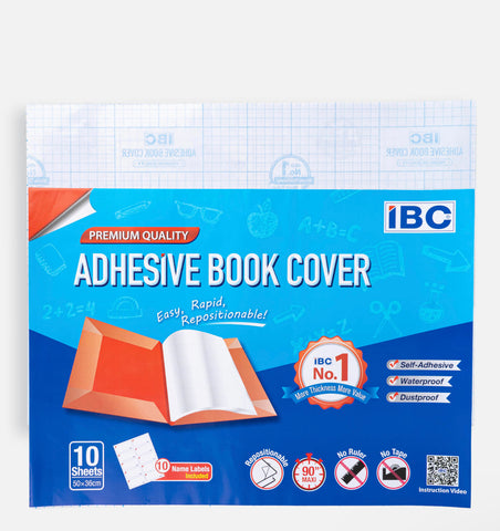 IBC ADHESIVE BOOK COVER -50 CM x 36 CM , 10 SHEETS