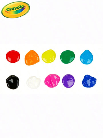 Crayola Washable Project Paint 10 Vibrant Colours (59ml) EA