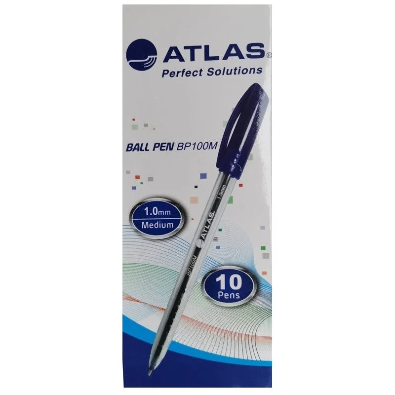 Atlas Ball Pen 1.0mm Medium BX=10 Blue