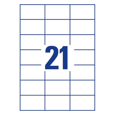 Avery Multipurpose Labels in A4 Sheet-White ,210 Labels ,W70 mm x H42.3 mm 3652-10