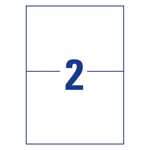 Avery Multipurpose Labels in A4 Sheet-White ,20 Labels ,W210 mm x H148 mm 3655-10