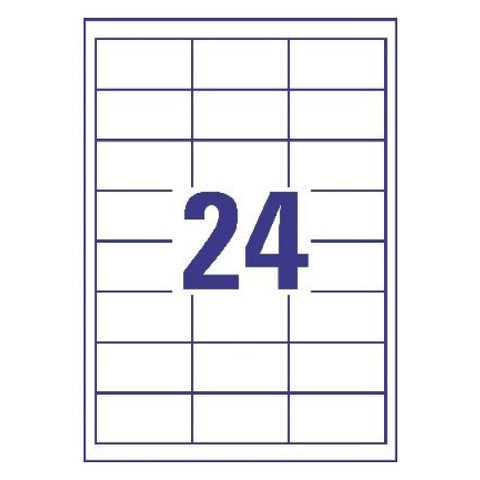 Avery Multipurpose Labels in A4 Sheet-White ,240 Labels ,W70 mm x H36 mm 6122