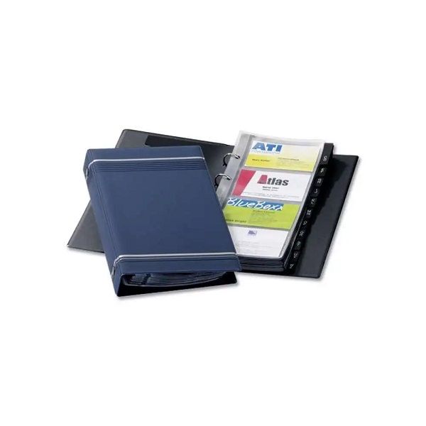 Durable 2385-07 Visifix Business Card Holder - 200 Cards Capacity, A4, Blue.