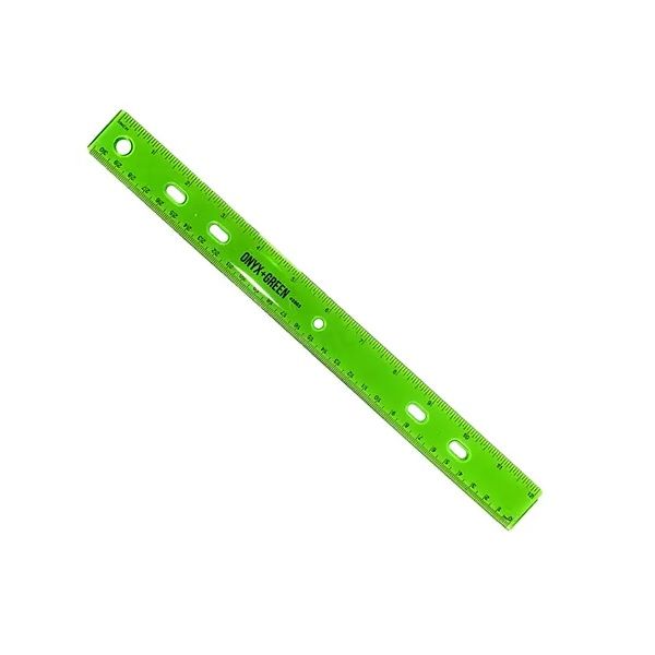 Onyx & Green Ruler 30Cm Made Of Recycled Plastic, Fits In Binder (2803).