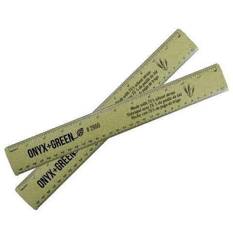 Onyx & Green Ruler 30Cm Made Of Wheat Straw Green (2950).